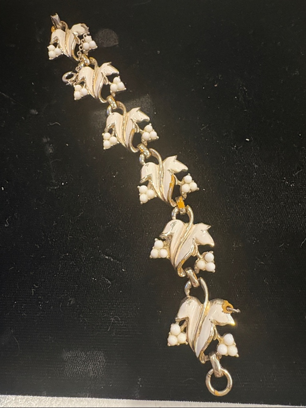 White Butterfly Pendant Necklace with Gold Accent - Picture 3 of 5